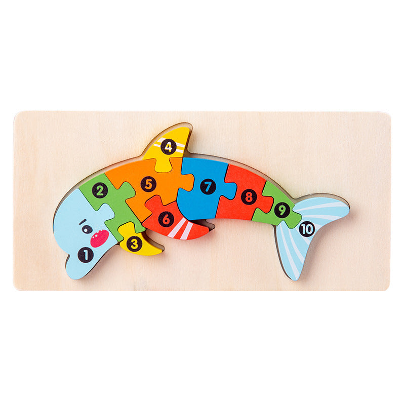 Pädagogisches 3D-Holzpuzzle für Kinder
