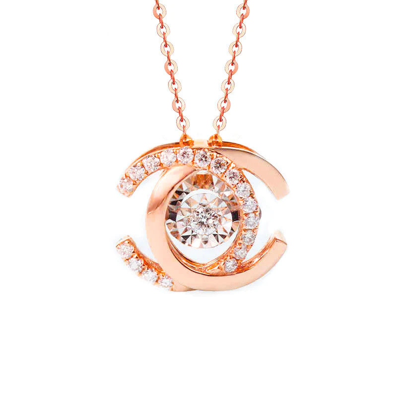 Spirituelle Doppel-C Moissanite Halskette