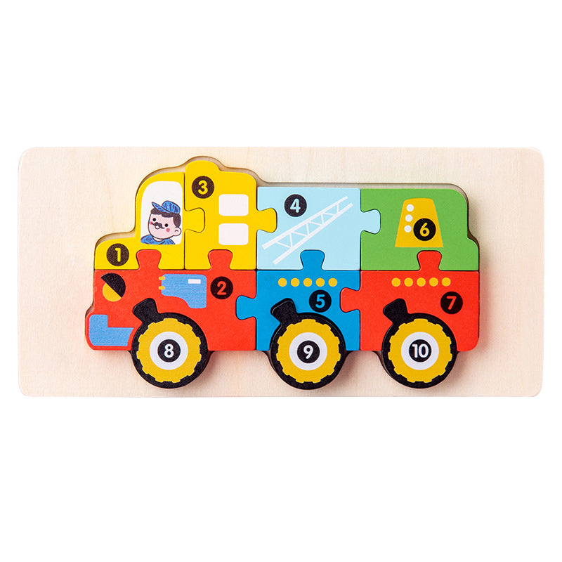 Pädagogisches 3D-Holzpuzzle für Kinder