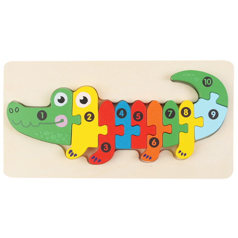 Pädagogisches 3D-Holzpuzzle für Kinder