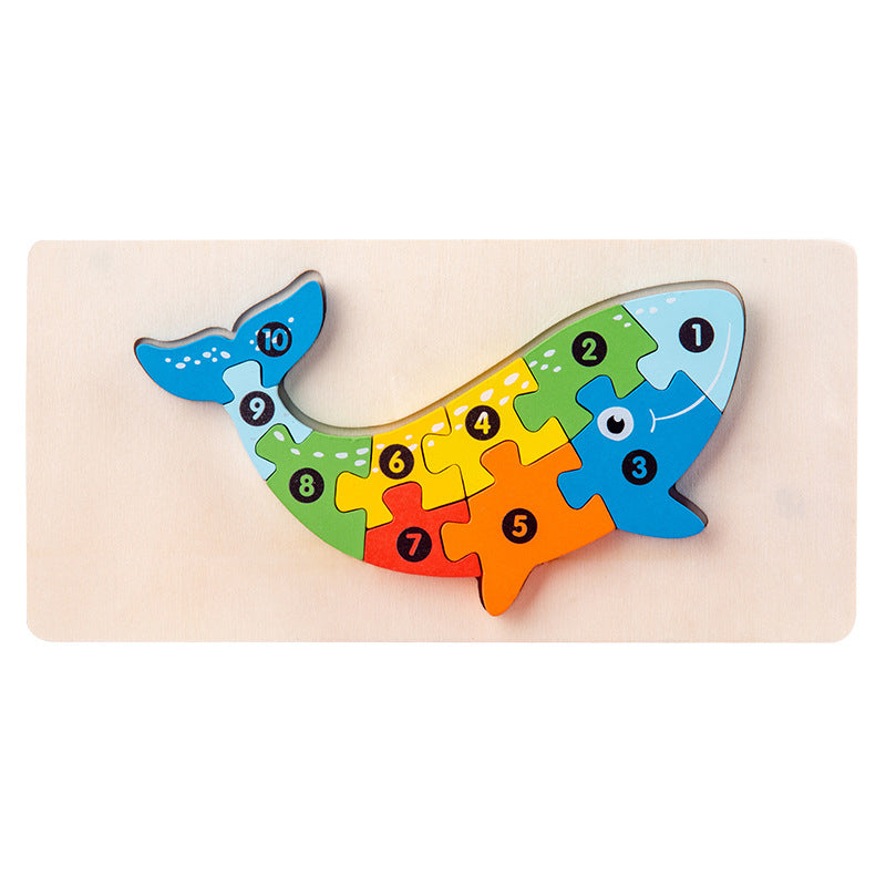 Pädagogisches 3D-Holzpuzzle für Kinder