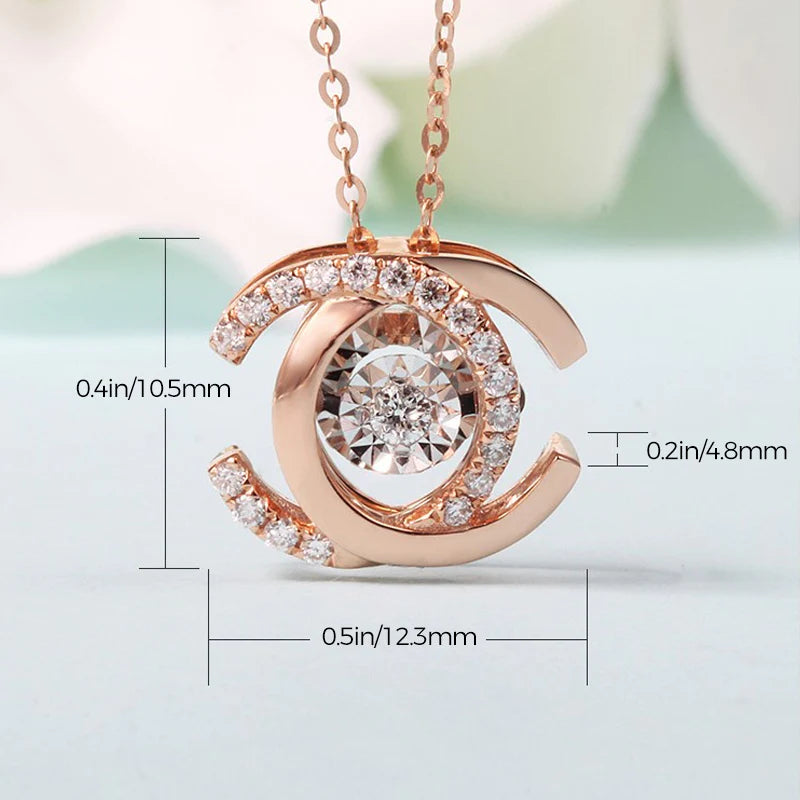 Spirituelle Doppel-C Moissanite Halskette